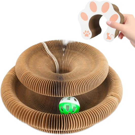 Transformable Kitty Kurlz Cat Toy Wear-Resistant No Crumbs Cat Scratching Board Resistant to Scratching Cat Scratcher